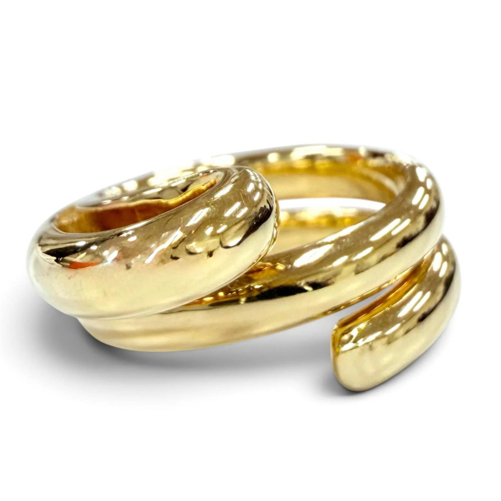 BOTTEGA VENETA 804848 Bandeau Frill Ring AG925 Gold Made in Italy Weight 8.6g...